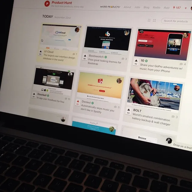 Testing the grid view. Works quite well. #producthunt #betastuff