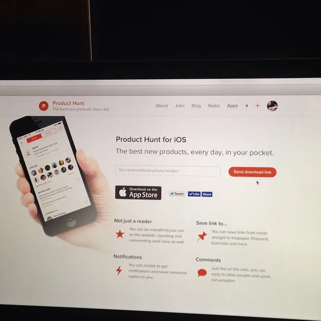 Something I'm working on for www.producthunt.com. Dummy copy ;)