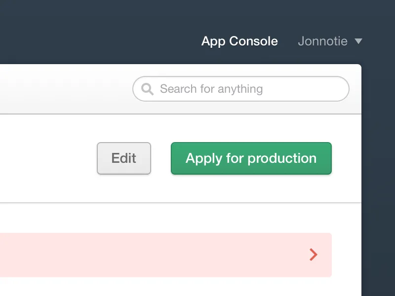 Apply for production